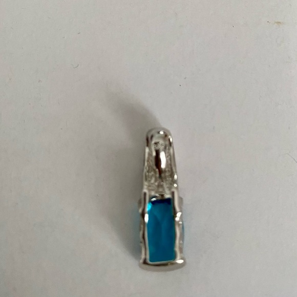 Natural Blue Topaz pendant 925 sterling silver - Picture 6 of 6